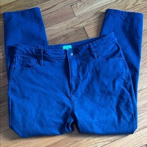 United Colors Of Benetton Dark Blue, Straight Leg, Ankle Length Pant